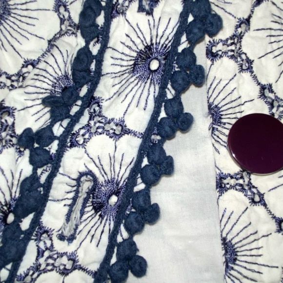 Jade by Melody Tam white and navy crop jacket - Picture 7 of 12